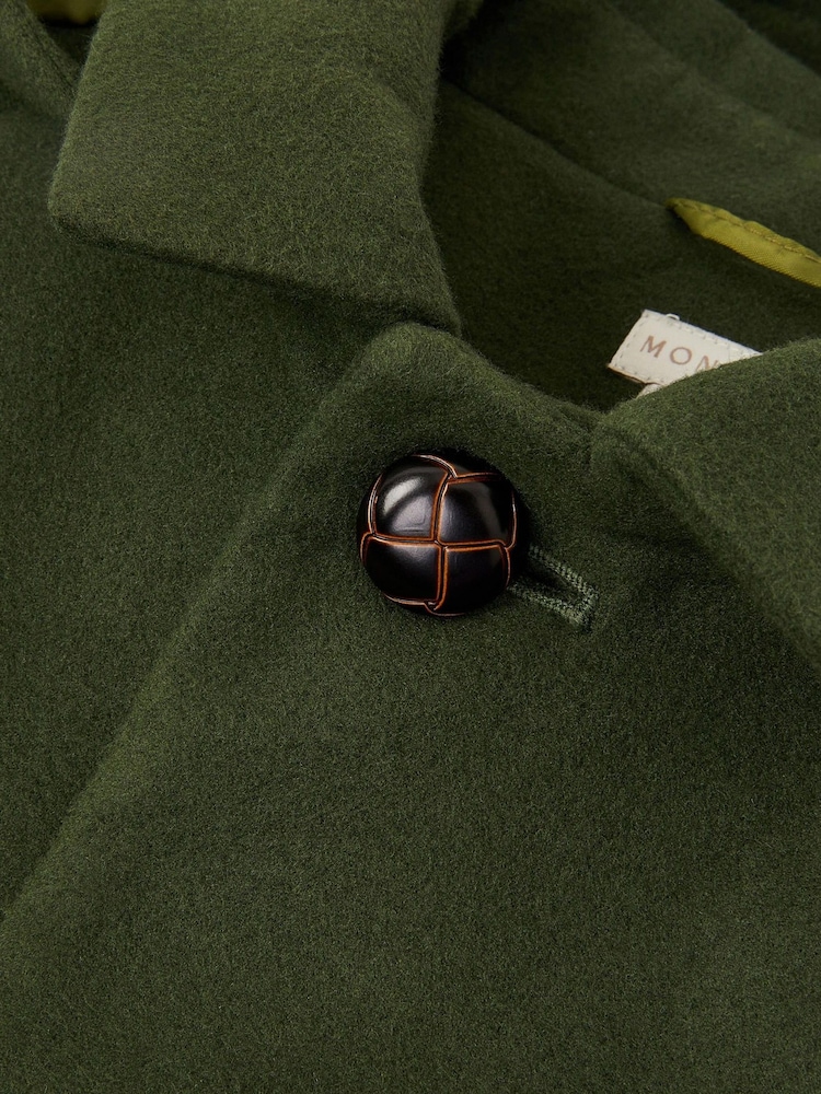 Monsoon Green Hooded Collar Coat - Image 3 of 3 Monsoon Green Hooded Collar Coat - Image 3 of 3