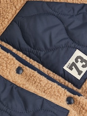 Monsoon Blue Reversible Borg Bomber Jacket - Image 3 of 3