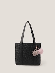 Monsoon Black Heart Quilted School Tote Bag - Image 1 of 4