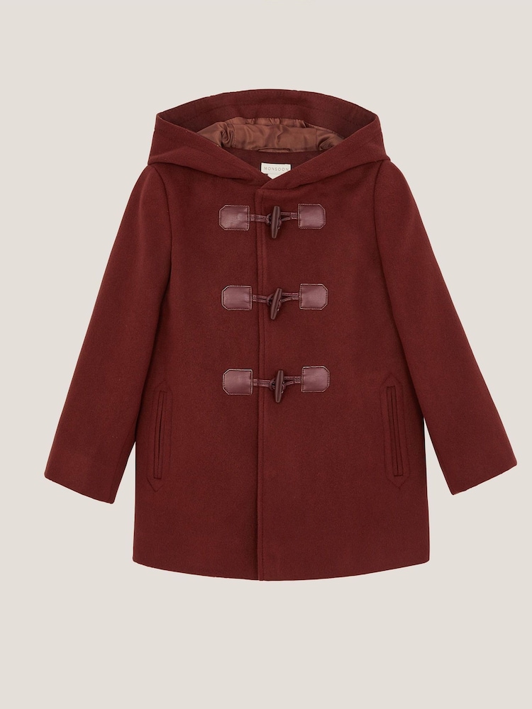 Monsoon Brown Hooded Duffle Coat - Image 1 of 3