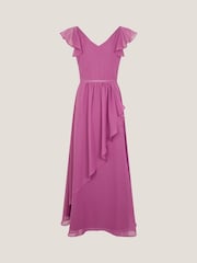 Monsoon Purple Indi Tie-Back Prom Dress - Image 2 of 3