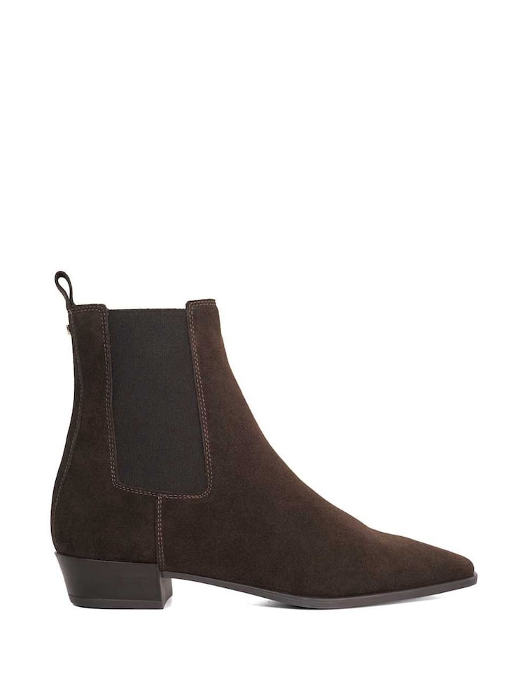 Dune London Brown Parkas Chisel Western Chelsea Boots - Image 1 of 5 Dune London Brown Parkas Chisel Western Chelsea Boots - Image 1 of 5