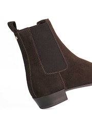Dune London Brown Parkas Chisel Western Chelsea Boots - Image 9 of 9