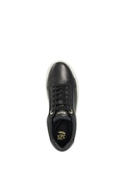 Dune London Black Emeelia Gold Clip Lace Up Trainers - Image 5 of 6