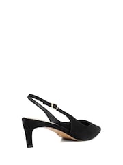 Dune London Black Wf Celinna Set Back Kitten Sling Back Heels - Image 4 of 5