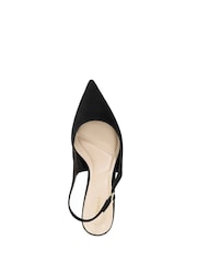 Dune London Black Wf Celinna Set Back Kitten Sling Back Heels - Image 5 of 5