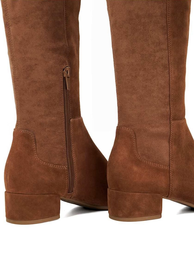 Dune London Brown Tayla Smart Stretch High Leg Boots - Image 5 of 5 Dune London Brown Tayla Smart Stretch High Leg Boots - Image 5 of 5