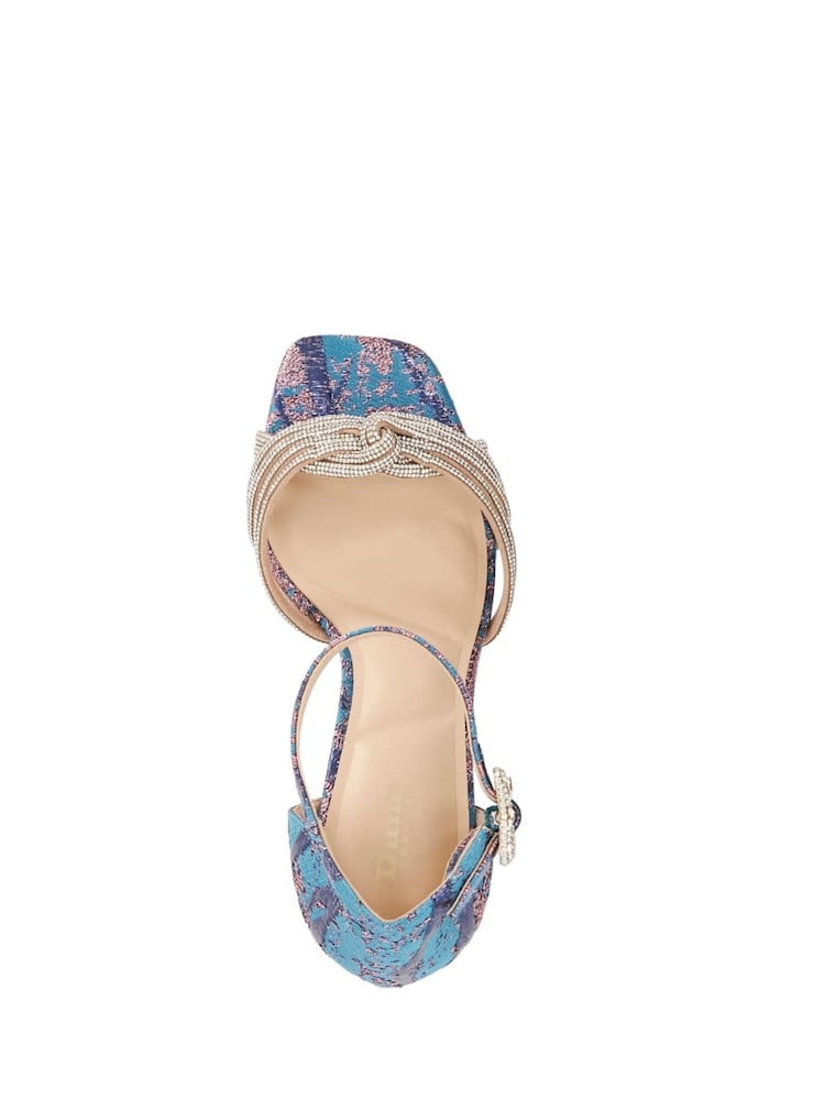 Dune London Blue Mirror Two Part Mid Heeled Sandals - Image 5 of 5 Dune London Blue Mirror Two Part Mid Heeled Sandals - Image 5 of 5
