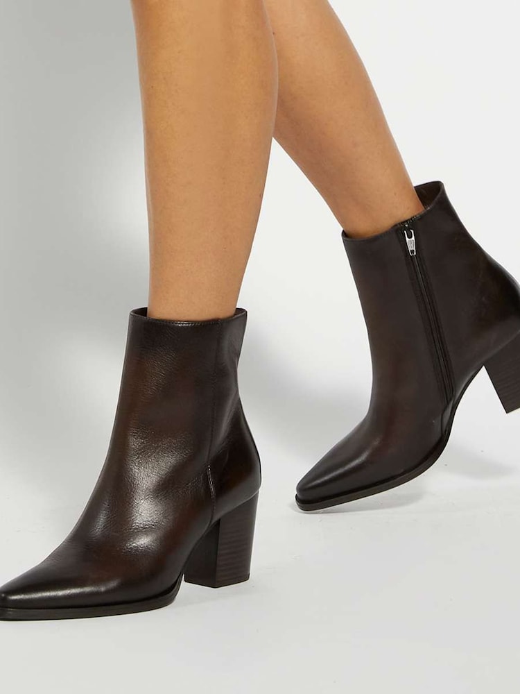 Dune London Brown Paxten Smart Western Ankle Boots - Image 6 of 6 Dune London Brown Paxten Smart Western Ankle Boots - Image 6 of 6