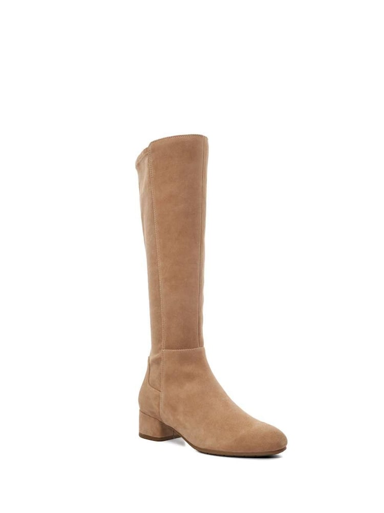 Dune London Brown Tayla Smart Stretch High Leg Boots - Image 2 of 5 Dune London Brown Tayla Smart Stretch High Leg Boots - Image 2 of 5