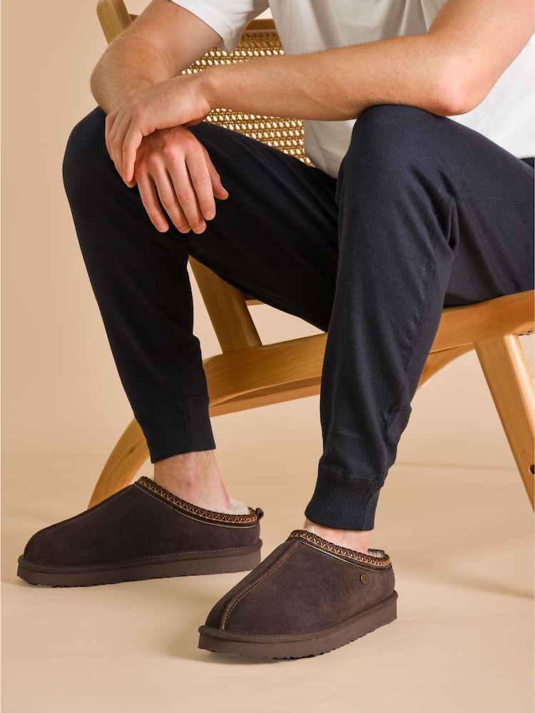 Braun - Just Sheepskin – Miles – Lammfellslipper für Herren - Bild 1 von 5