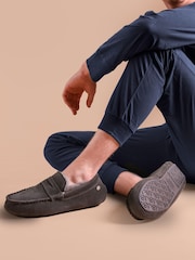 Just Sheepskin Just Sheepskin Mens Grey Quentin Sheepskin Slippers - Bild 1 von 5