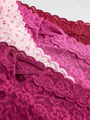 Victoria's Secret Pink/Purple/Red Cheeky 4 Pack Knickers - Image 6 of 7