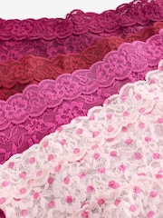 Victoria's Secret Pink/Purple/Red Cheeky 4 Pack Knickers - Image 9 of 9