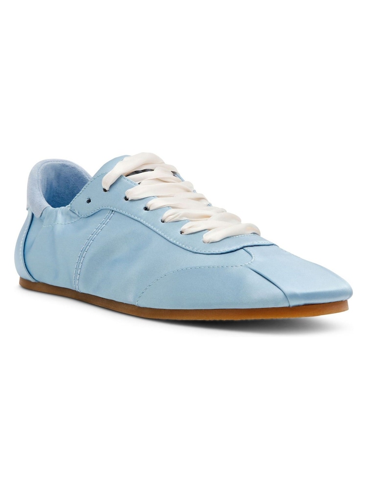 Steve Madden Blue Artiste Satin Look Trainers - Image 2 of 6 Steve Madden Blue Artiste Satin Look Trainers - Image 2 of 6