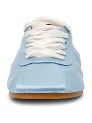 Steve Madden Blue Artiste Satin Look Trainers - Image 4 of 6