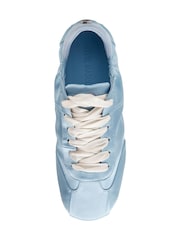 Steve Madden Blue Artiste Satin Look Trainers - Image 6 of 6