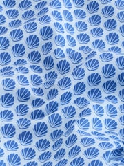 Blue Shell Geometric Regular Fit Cotton Rich Easy Care Print Smart Shirt - Image 8 of 8