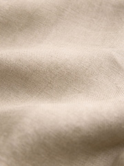 Neutral Regular Fit Signature Basket Weave Linen Short Sleeve Shirt - Image 7 of 7