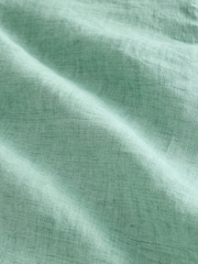 Green Regular Fit Signature Leomaster Linen Long Sleeve Shirt - Image 9 of 9