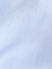 Light Blue Regular Fit Signature Basket Weave Linen Long Sleeve Shirt - Image 9 of 9