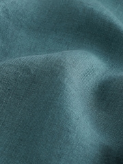 Teal Blue Regular Fit Signature Basket Weave Linen Long Sleeve Shirt - Image 7 of 8