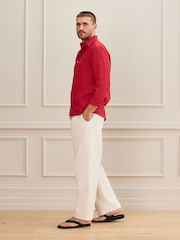 Rojo - Signature Leomaster Linen Long Sleeve Shirt - Imagen 4 de 7