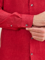 Rojo - Signature Leomaster Linen Long Sleeve Shirt - Imagen 5 de 7