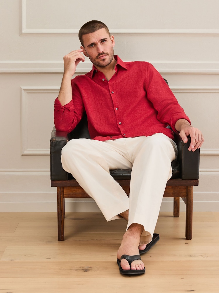 Rojo - Signature Leomaster Linen Long Sleeve Shirt - Imagen 7 de 7