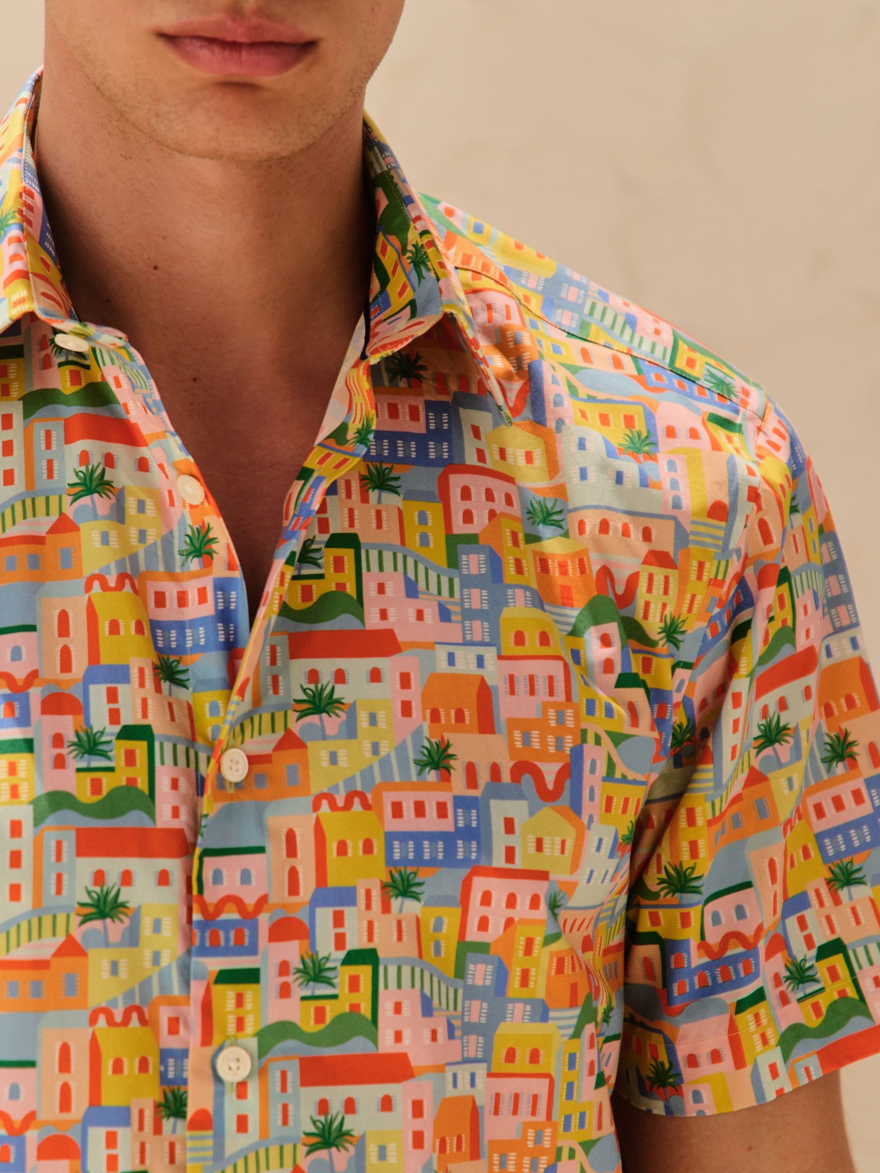 Buy Multicolour City Scene Regular Fit Signature Liberty Print