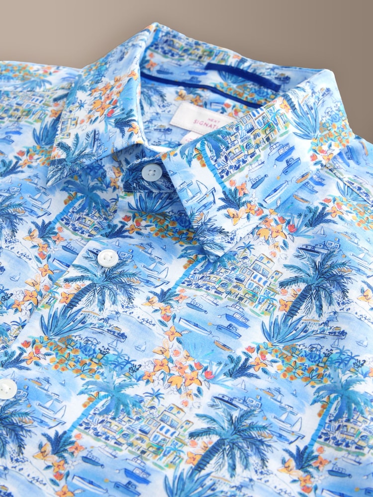 Blue Palm Regular Fit Signature Liberty Short Sleeve Shirt - Image 2 of 3