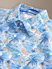 Zilā palma - Signature Liberty apdrukas īsroku krekls - Attēls 6 no 7