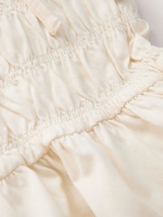 Butter Yellow Square Neck Shirred Strappy Mini Dress - Image 9 of 9