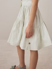 Laura Ashley Mint Green Layered Flower Embelished Dress - Image 6 of 7