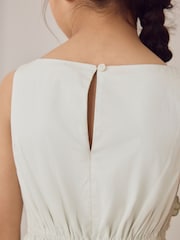 Laura Ashley Mint Green Layered Flower Embelished Dress - Image 7 of 7