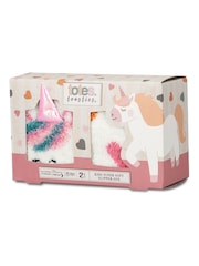 Totes White Toasties Girls Super Soft Slipper Socks 2 Pack - Image 2 of 4