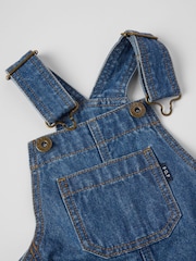 Polarn O. Pyret Blue Cotton Denim Pinafore - Image 4 of 5