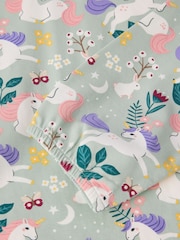 Polarn O. Pyret Green Unicorn Print Top - Image 2 of 3