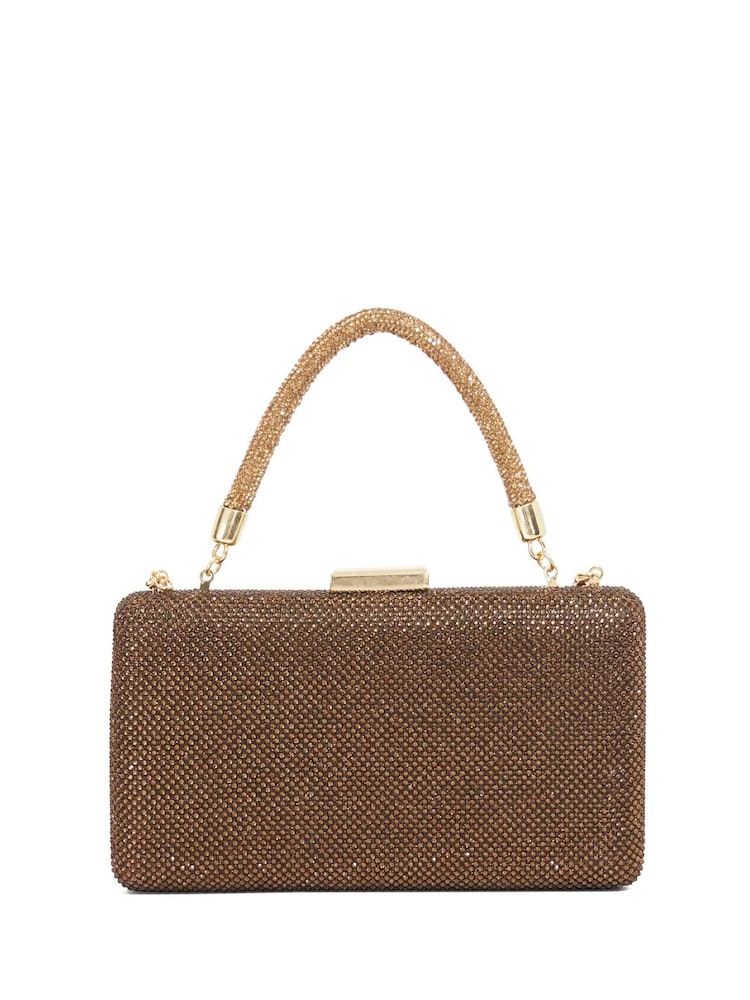 Dune London Brown Slim Beaut Hard Clutch Bag - Image 2 of 5 Dune London Brown Slim Beaut Hard Clutch Bag - Image 2 of 5