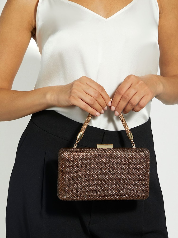 Dune London Brown Slim Beaut Hard Clutch Bag - Image 5 of 5 Dune London Brown Slim Beaut Hard Clutch Bag - Image 5 of 5