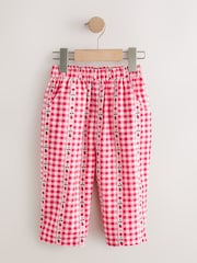 Pink/ Red Gingham Pullon Trousers (3mths-7yrs) - Image 5 of 8