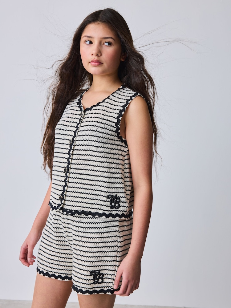 Baker by Ted Baker 2 Piece Ric-Rac Crochet Vest & Shorts Set - Image 1 of 13