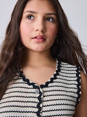 Baker by Ted Baker 2 Piece Ric-Rac Crochet Vest & Shorts Set - Image 5 of 13