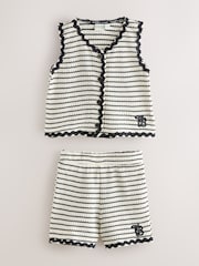 Baker by Ted Baker 2 Piece Ric-Rac Crochet Vest & Shorts Set - Image 6 of 13