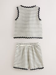 Baker by Ted Baker 2 Piece Ric-Rac Crochet Vest & Shorts Set - Image 7 of 13