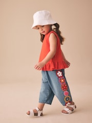Denim Crochet - Embroidered Barrel Jeans (3mths-7yrs) - Imaginea 2 din 8