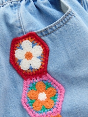 Denim Crochet - Embroidered Barrel Jeans (3mths-7yrs) - Imaginea 5 din 8
