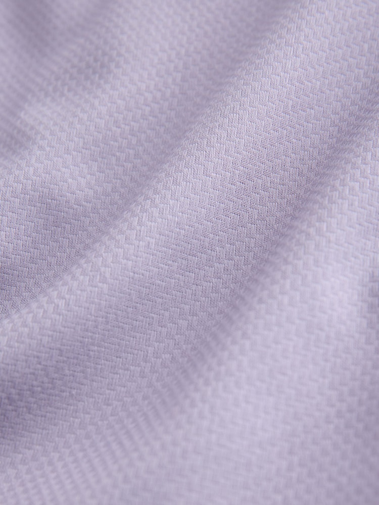 丁香紫 - 修身剪裁 - Cotton Rich Textured Easy Care Smart Shirt - 圖片 8/8