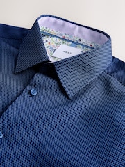 نیلم نیلا - باقاعدہ فٹ - Cotton Textured Slim Fit Long Sleeve Formal Shirt With Trim - تصویر 8 از 9