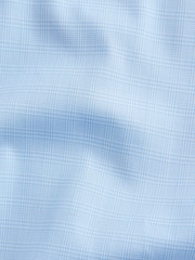 Light Blue/Green Geo Slim Fit Cotton Shirt and Tie Set - Image 8 of 8